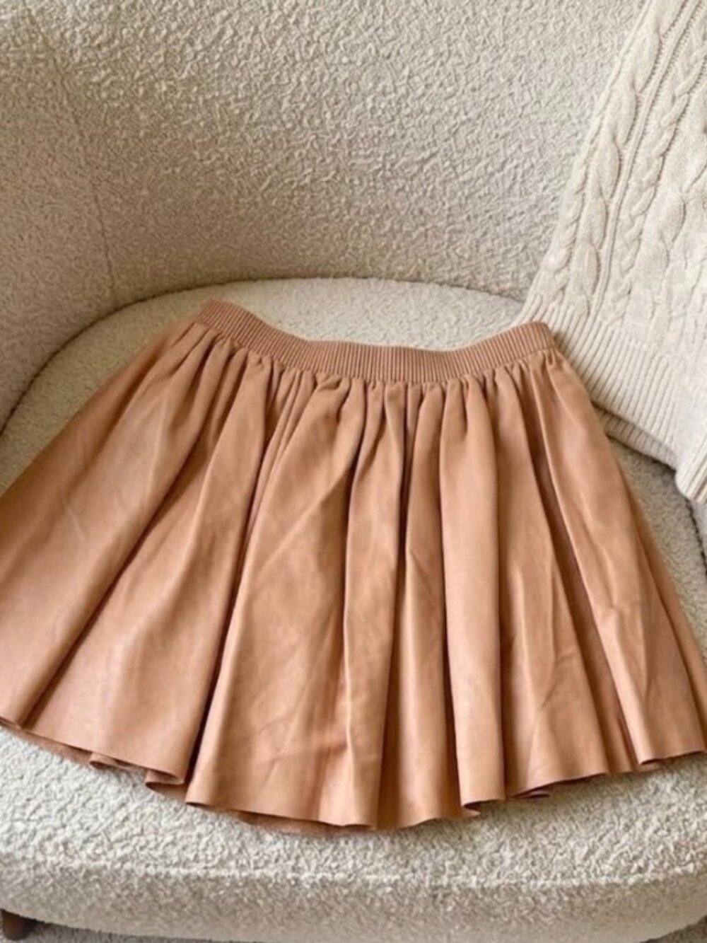 Miu Miu Blush Lambskin Pleated Skirt | Made in Italy | IT 40